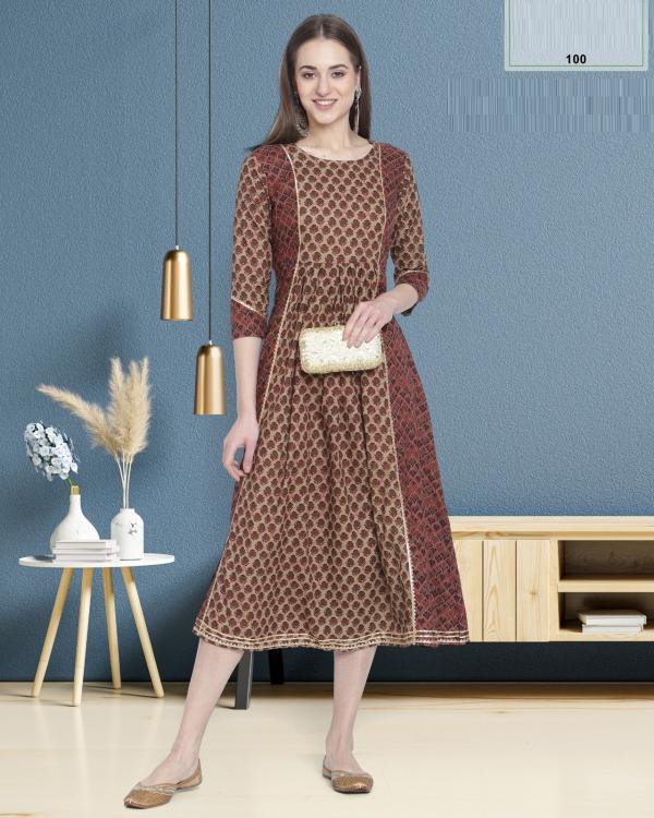 Trendy Printed Daisy Designer Long Kurti Collection